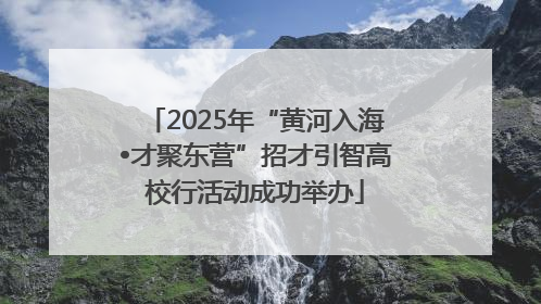 2025年“黄河入海•才聚东营”招才引智高校行活动成功举办